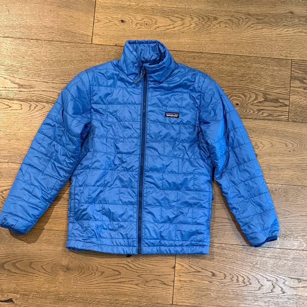 Patagonia Kids Electric Blue Puffer Jacket